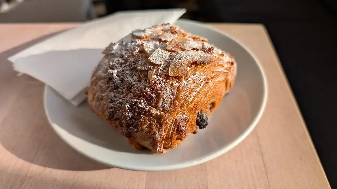 Almond pastry on a plate
